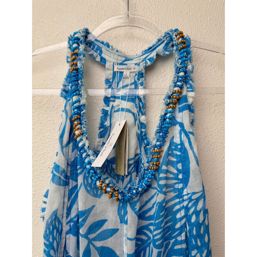 NWT Poupette St Barth Blue Womens S Maxi Dress - Picture 8 of 16